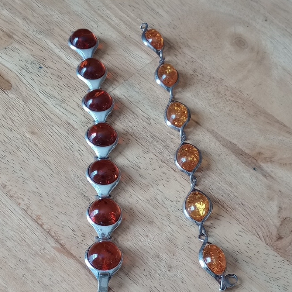Choice Of 925 Silver Amber Bracelet